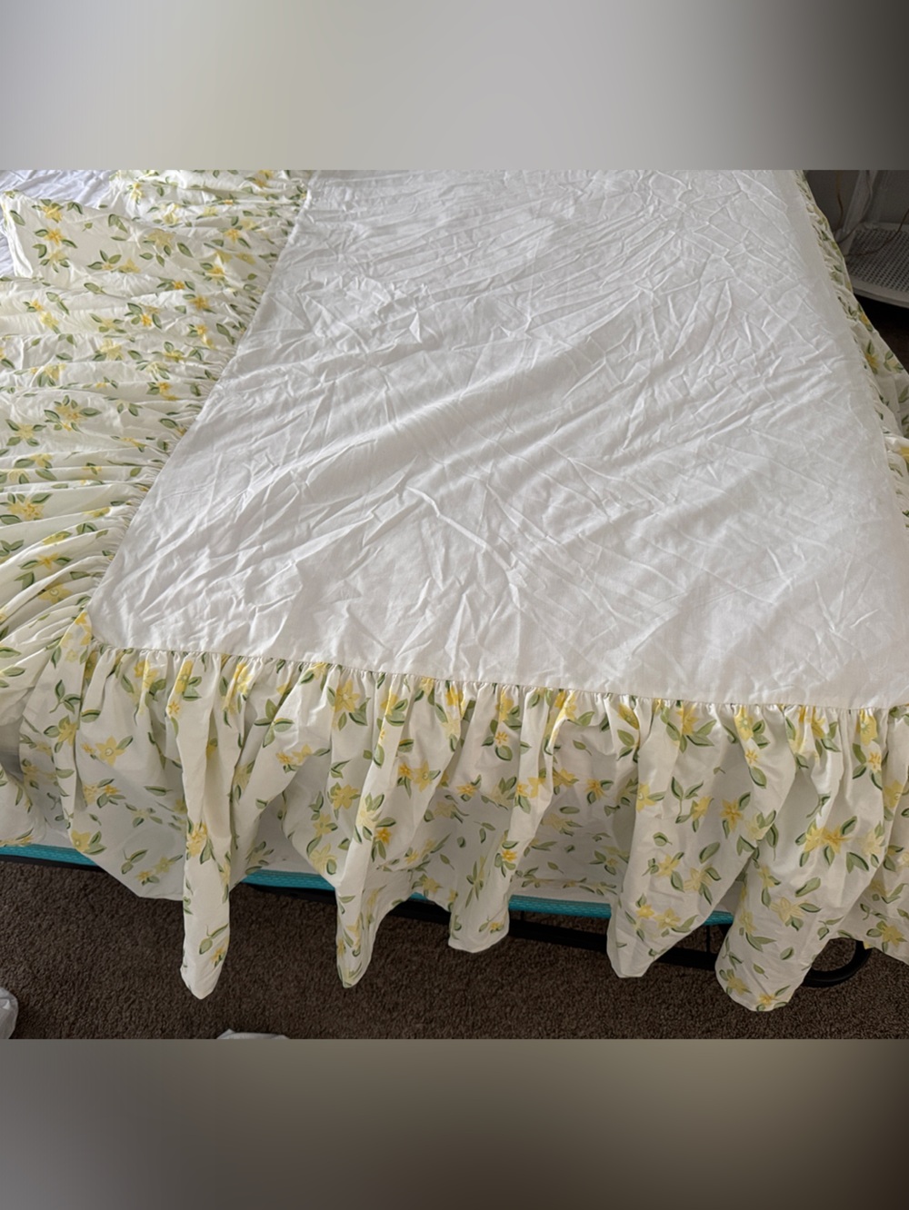 Cottage Style Pottery Barn Kids Floral Ruffled Bed Skirt